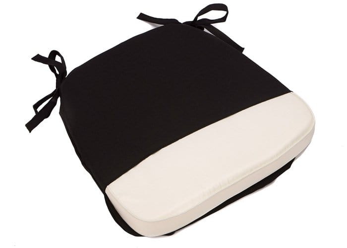Chivari Black Cushion Cover Sham with Tie Straps L-SHAM-MATTE-1S-BLK-ZG-T