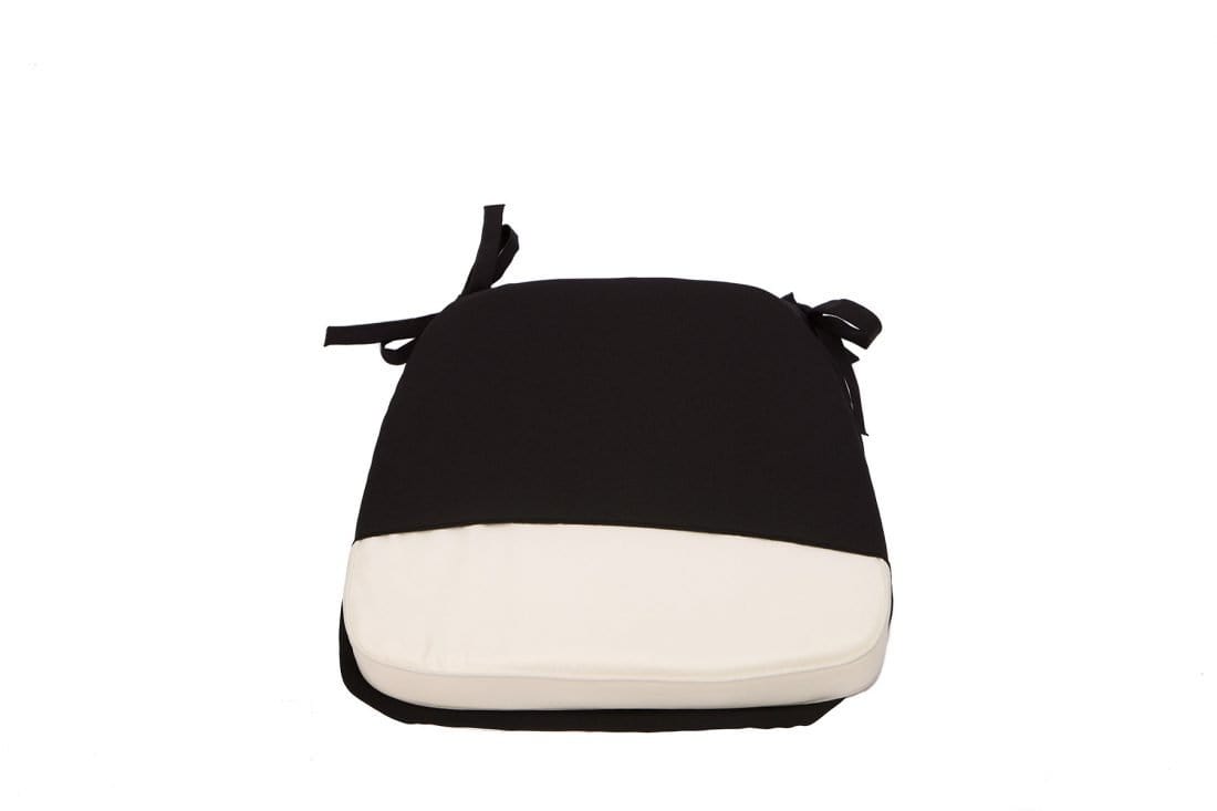 Chivari Black Cushion Cover Sham with Tie Straps L-SHAM-MATTE-1S-BLK-ZG-T