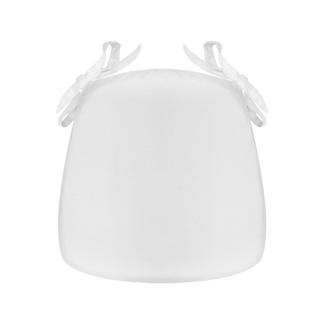 Chivari White Cushion Cover Sham with Tie Straps L-SHAM-MATTE-1S-WHI-ZG-T