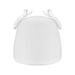 Chivari White Cushion Cover Sham with Tie Straps L-SHAM-MATTE-1S-WHI-ZG-T