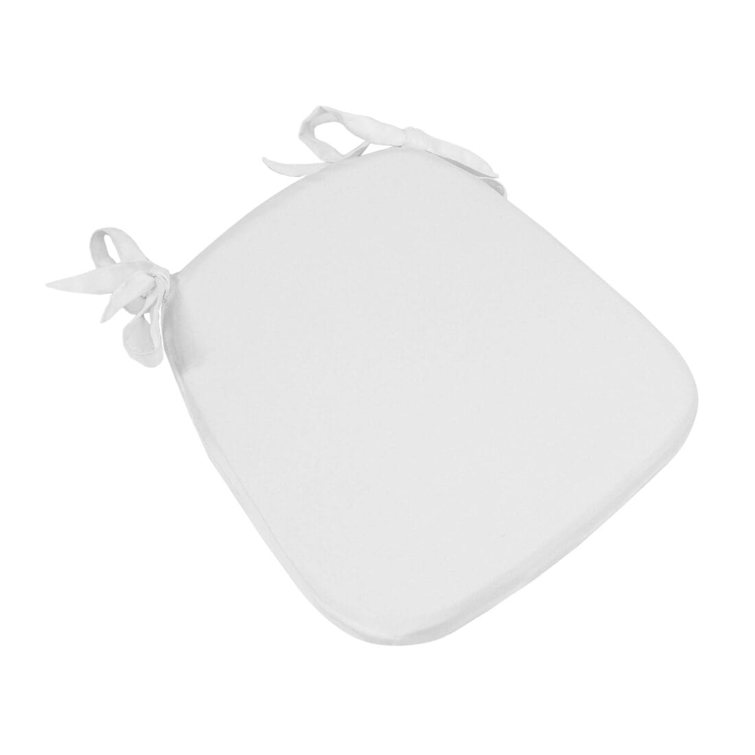 Chivari White Cushion Cover Sham with Tie Straps L-SHAM-MATTE-1S-WHI-ZG-T
