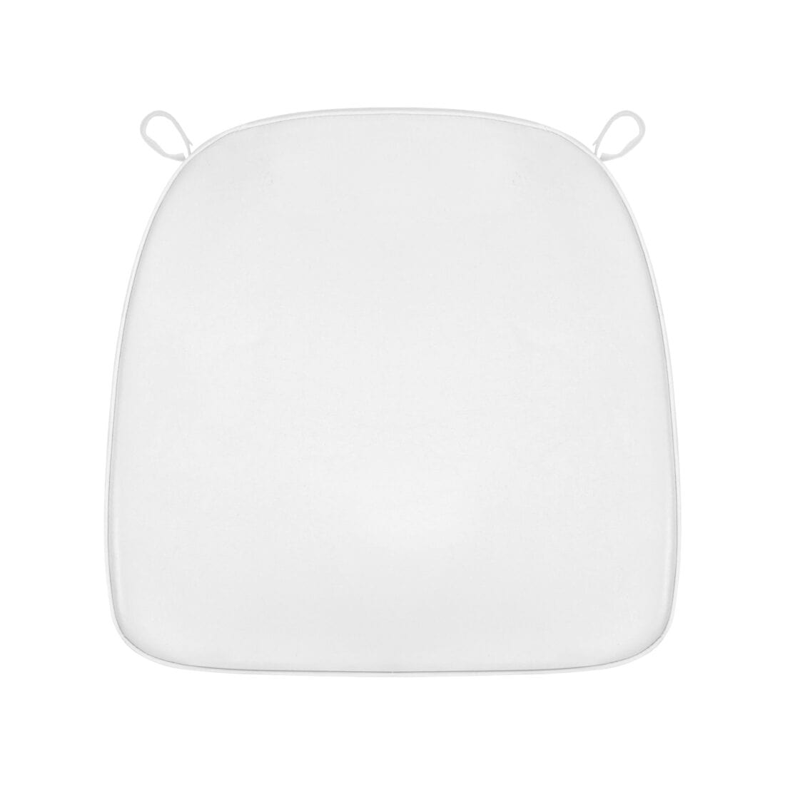 Chivari White 2.0" Thick Vinyl Chiavari Chair Cushion CUSHSTRAPVINWHI-PVC-AX-T