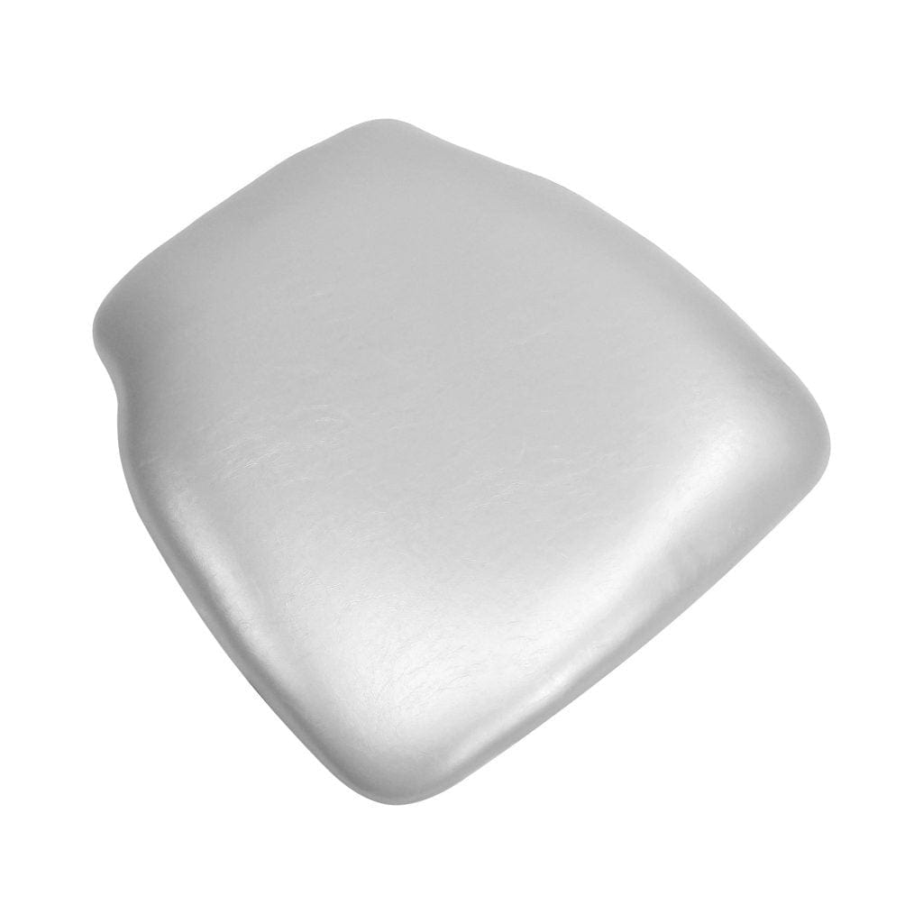 Chivari Silver  1.75" Vinyl Panel Back Chiavari Cushion with SlipNot™ Technology CUSHPANVINSILVER-SPNT-AX
