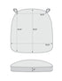 Chivari Brown 2.0" Thick Chiavari Chair Cushion CUSHSTRAPBRN-T