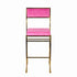 Chivari Melissa Barstool in Gold Stainless Steel Frame with Fuchsia Cushion Seat and Back BMMG-FU-KIT-AX