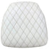 Chivari Ivory Vinyl Panel Back Chiavari Cushion with Bentley Stitching and SlipNot™ Technology CUSHPANVINBENTI-A