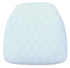 Chivari Pearl White Vinyl Panel Back Chiavari Cushion with Bentley Stitching and SlipNot™ Technology CUSHPANVINBENTPW-A