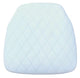 Chivari Pearl White Vinyl Panel Back Chiavari Cushion with Bentley Stitching and SlipNot™ Technology CUSHPANVINBENTPW-A