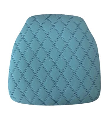 Chivari Turquoise Blue Panel Back Chiavari Cushion with Bentley Stitching and SlipNot™ Technology CUSHPANVINBENTTB-A