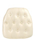 Chivari Ivory 1.75" Thick Vinyl Tufted Panel Chiavari Chair Cushion CUSHPANVINTUFTIVY-AX-T