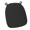 Chivari Black 1.6" Thick Cushion for BasicResin Cross Back or Willow Chairs with Velcro Strap CUSHSTRAPPBLK-AX