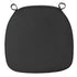 Chivari Black 1.6" Thick Cushion for BasicResin Cross Back or Willow Chairs with Velcro Strap CUSHSTRAPPBLK-AX