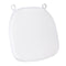 Chivari White 1.6" Thick Cushion for BasicResin Cross Back or Willow Chairs with Velcro Strap CUSHSTRAPPWHI-AX
