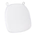 Chivari White 1.6" Thick Cushion for BasicResin Cross Back or Willow Chairs with Velcro Strap CUSHSTRAPPWHI-AX