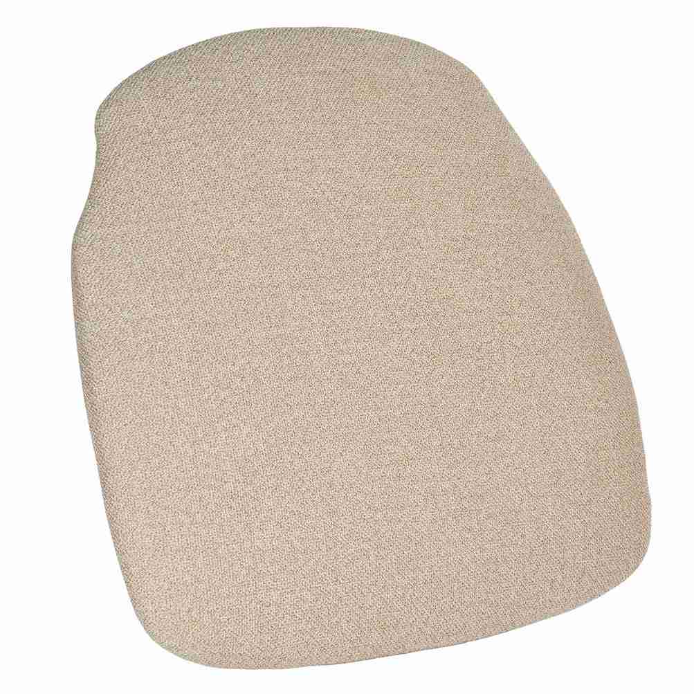 Chivari.com Beige Tweed Fabric Cross Back Seat Cushion 1.75" Thick with SlipNot™ Technology CUSHX-PANFABBURTAN-SPNT-AX
