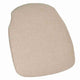 Chivari.com Beige Tweed Fabric Cross Back Seat Cushion 1.75" Thick with SlipNot™ Technology CUSHX-PANFABBURTAN-SPNT-AX