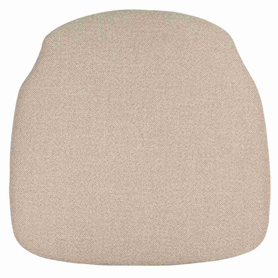 Chivari.com Beige Tweed Fabric Cross Back Seat Cushion 1.75" Thick with SlipNot™ Technology CUSHX-PANFABBURTAN-SPNT-AX