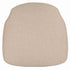 Chivari.com Beige Tweed Fabric Cross Back Seat Cushion 1.75" Thick with SlipNot™ Technology CUSHX-PANFABBURTAN-SPNT-AX