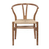Chestnut Wishbone Resin Chair with Natural Rope Seat
