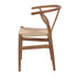 Chestnut Wishbone Resin Chair with Natural Rope Seat
