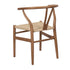 Chestnut Wishbone Resin Chair with Natural Rope Seat