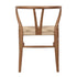 Chestnut Wishbone Resin Chair with Natural Rope Seat