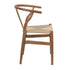 Chestnut Wishbone Resin Chair with Natural Rope Seat