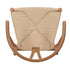 Chestnut Wishbone Resin Chair with Natural Rope Seat