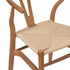 Chestnut Wishbone Resin Chair with Natural Rope Seat
