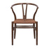 Fruitwood Wishbone Resin Chair with Brown Rope Seat