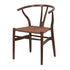 Fruitwood Wishbone Resin Chair with Brown Rope Seat