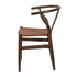 Fruitwood Wishbone Resin Chair with Brown Rope Seat