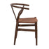 Fruitwood Wishbone Resin Chair with Brown Rope Seat