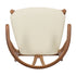 Chestnut Wishbone Resin Chair with Ivory Vinyl Seat