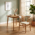 Natural Wishbone Resin Chair with Ivory Vinyl Seat