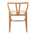 Natural Wishbone Resin Chair with Ivory Vinyl Seat
