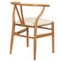 Natural Wishbone Resin Chair with Ivory Vinyl Seat