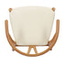 Natural Wishbone Resin Chair with Ivory Vinyl Seat