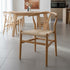 Natural Wood Wishbone Wood Chair with Natural Rope Seat