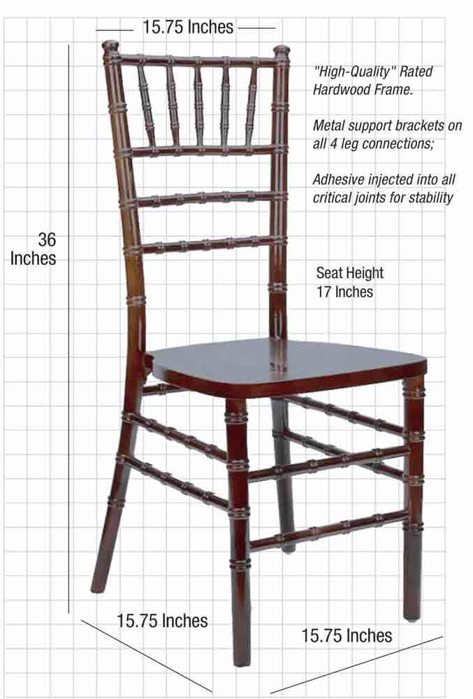 Chivari 40 Chair Pack Mahogany Red Wine ToughWood™ Chiavari Chair CCWM-ZG-T-40