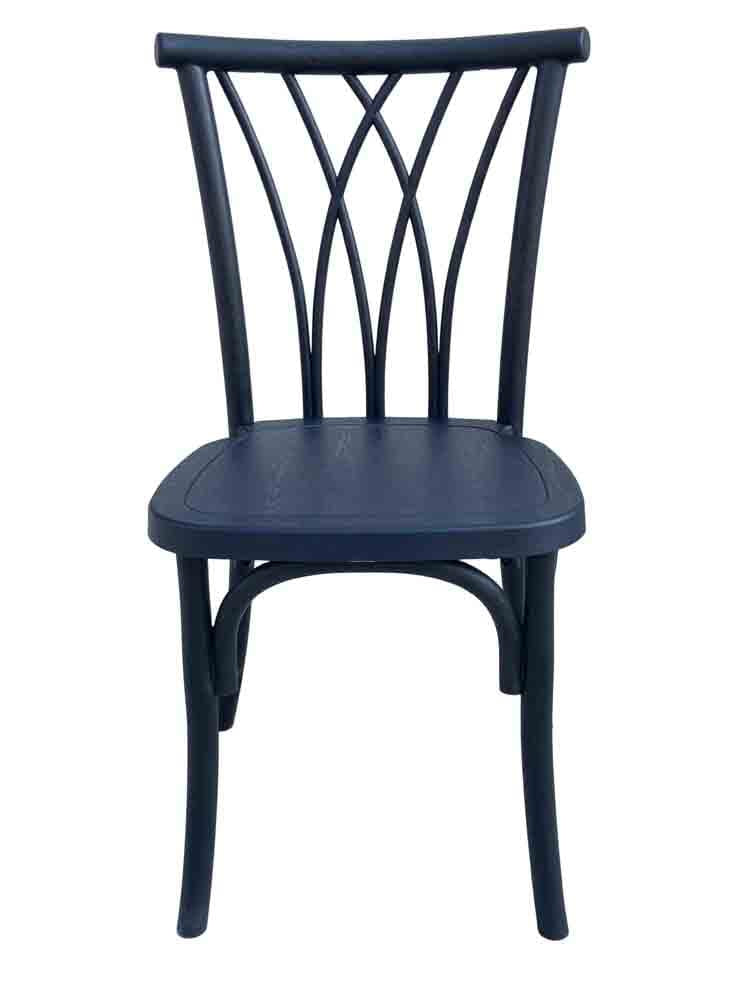 Chivari Black Steel Skeleton™ Willow Chair CWRB-ST-AX