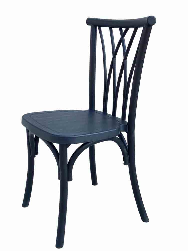 Chivari Black Steel Skeleton™ Willow Chair CWRB-ST-AX