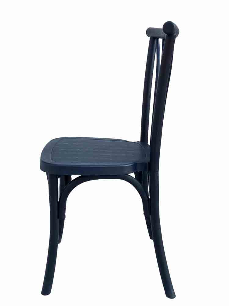 Chivari Black Steel Skeleton™ Willow Chair CWRB-ST-AX