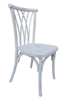 White Distressed Steel Skeleton™ Willow Chair