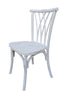 Chivari White Distressed Steel Skeleton™ Willow Chair CWRWD-ST-AX