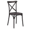Chivari Black Cross Back Mono Frame Resin Chair CXPB-ZG