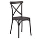 Chivari Black Cross Back Mono Frame Resin Chair CXPB-ZG