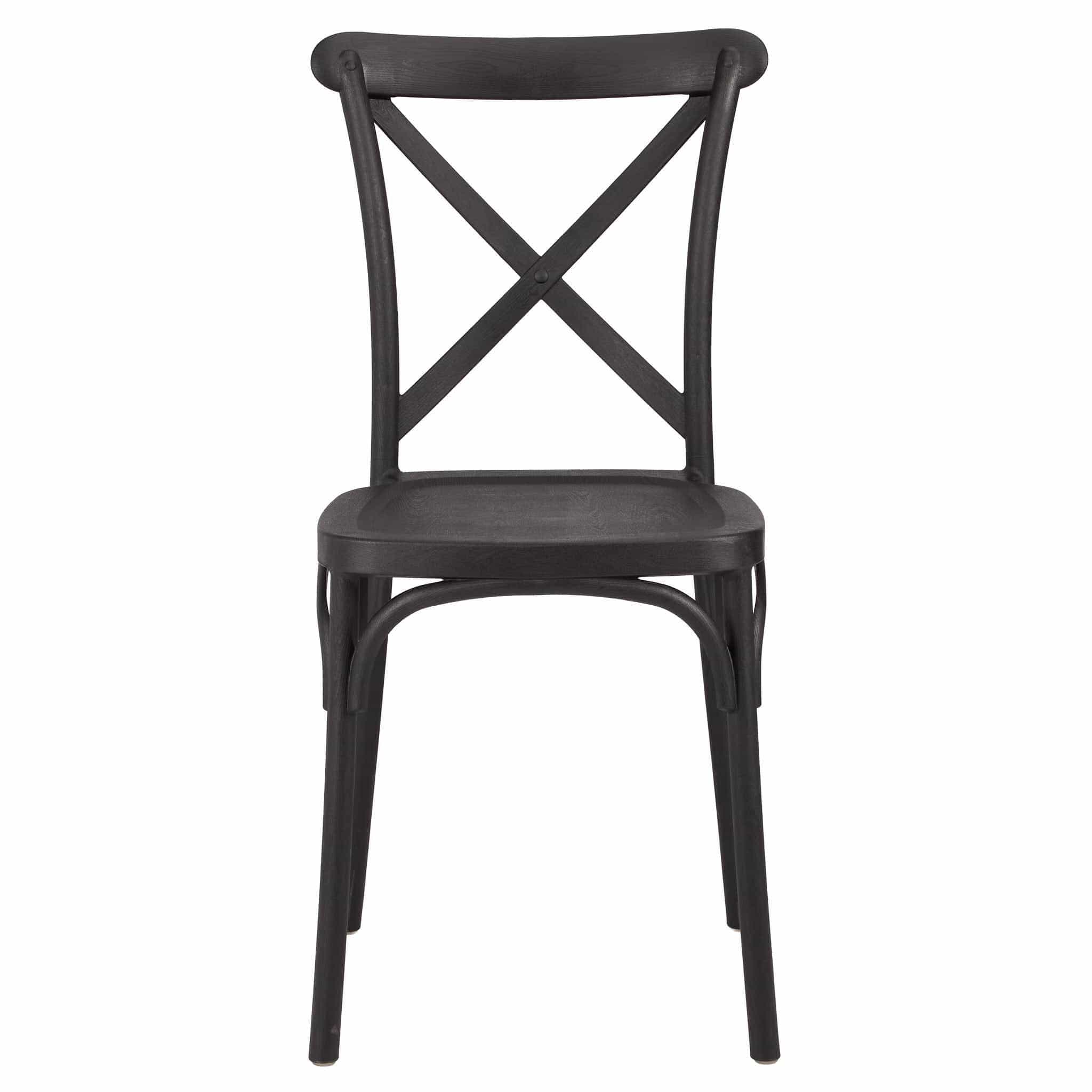 Chivari Black Cross Back Mono Frame Resin Chair CXPB-ZG