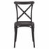 Chivari Black Cross Back Mono Frame Resin Chair CXPB-ZG
