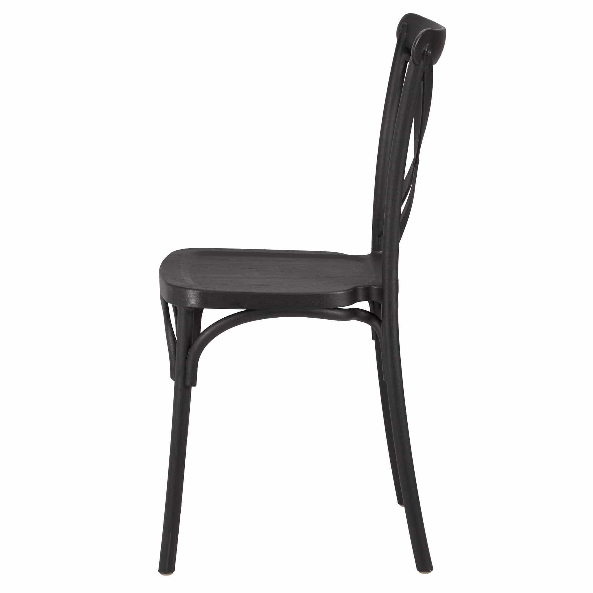 Chivari Black Cross Back Mono Frame Resin Chair CXPB-ZG